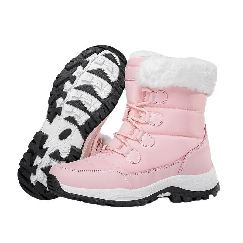 Botas de nieve de algodón hasta el tobillo de alta calida...