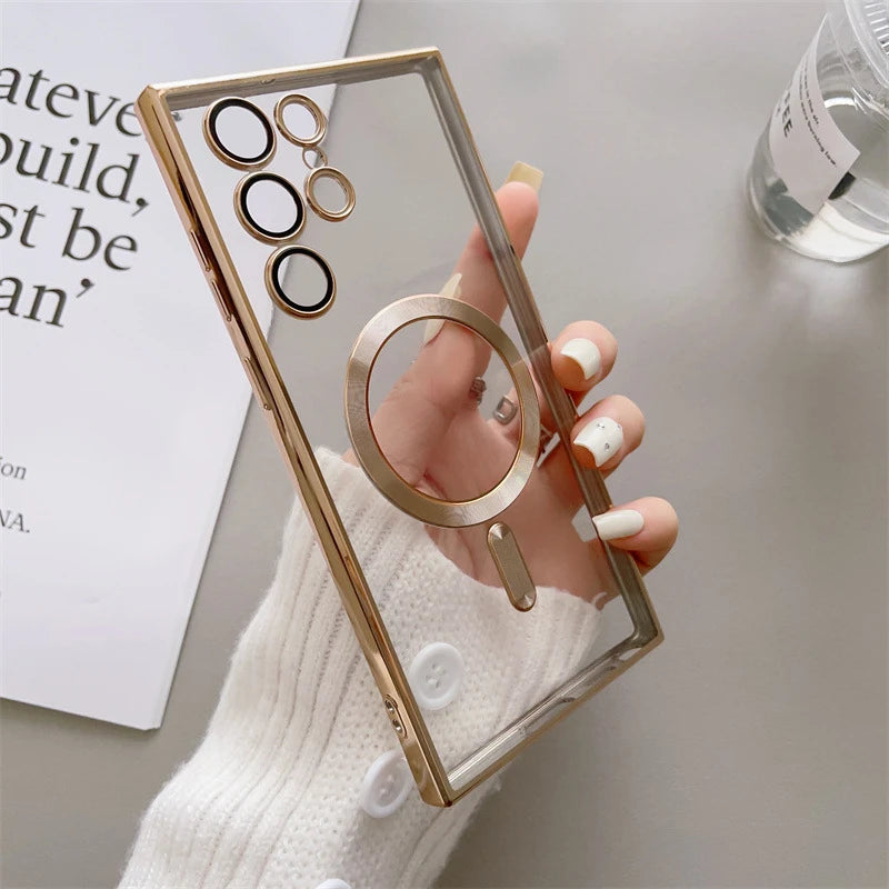 Magnetic phone case with MagSafe for Samsung S2, featuring sleek design and secure magnetic attachment from Corporación Turística.