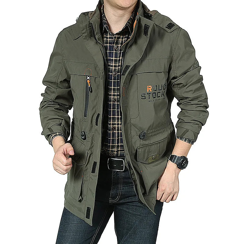 Chaqueta Táctica R windproof Hombre | Impermeable con Capucha | Senderismo