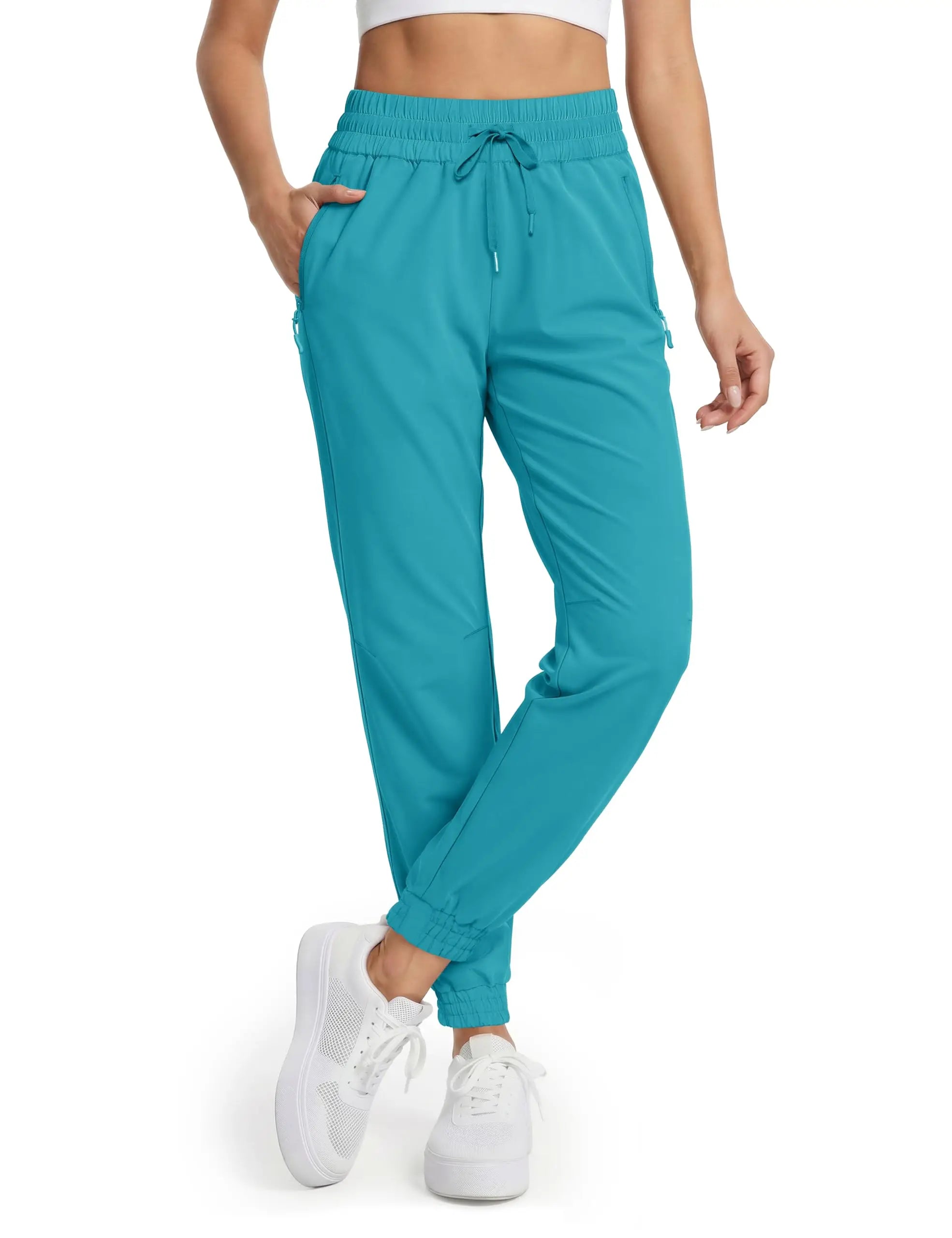 MAGCOMSEN Pantalones de senderismo impermeables para muje...