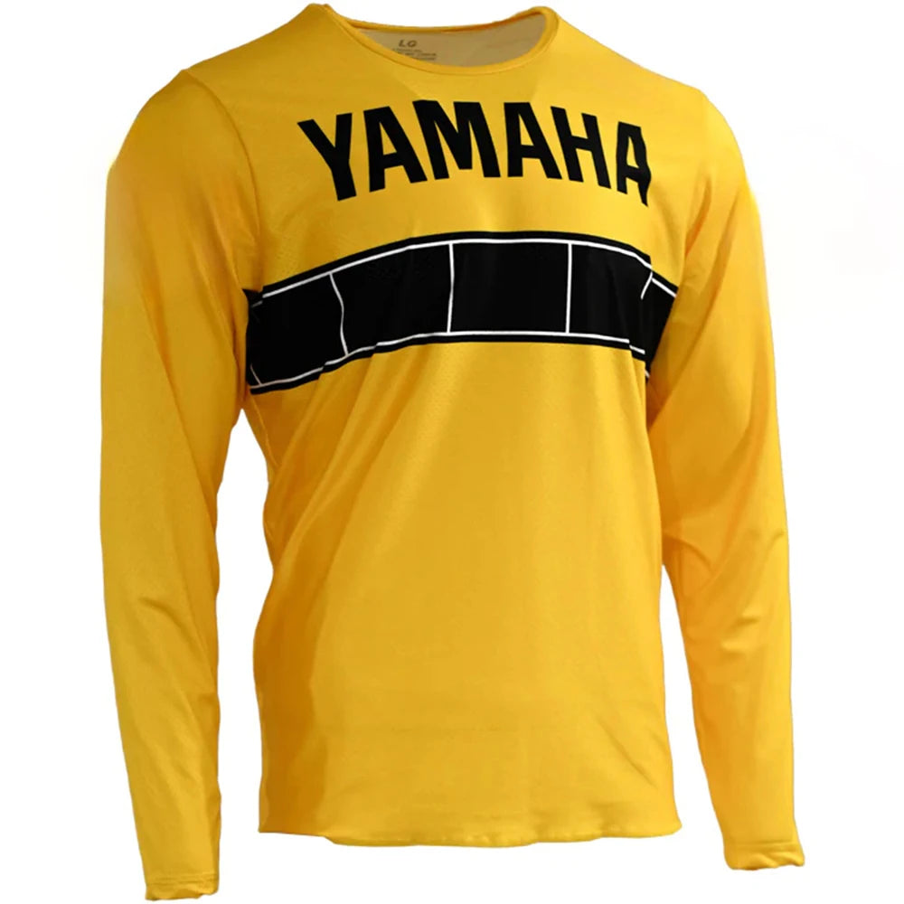 Camiseta Ciclismo Yamaha Manga Larga Hombre Amarillo 2026