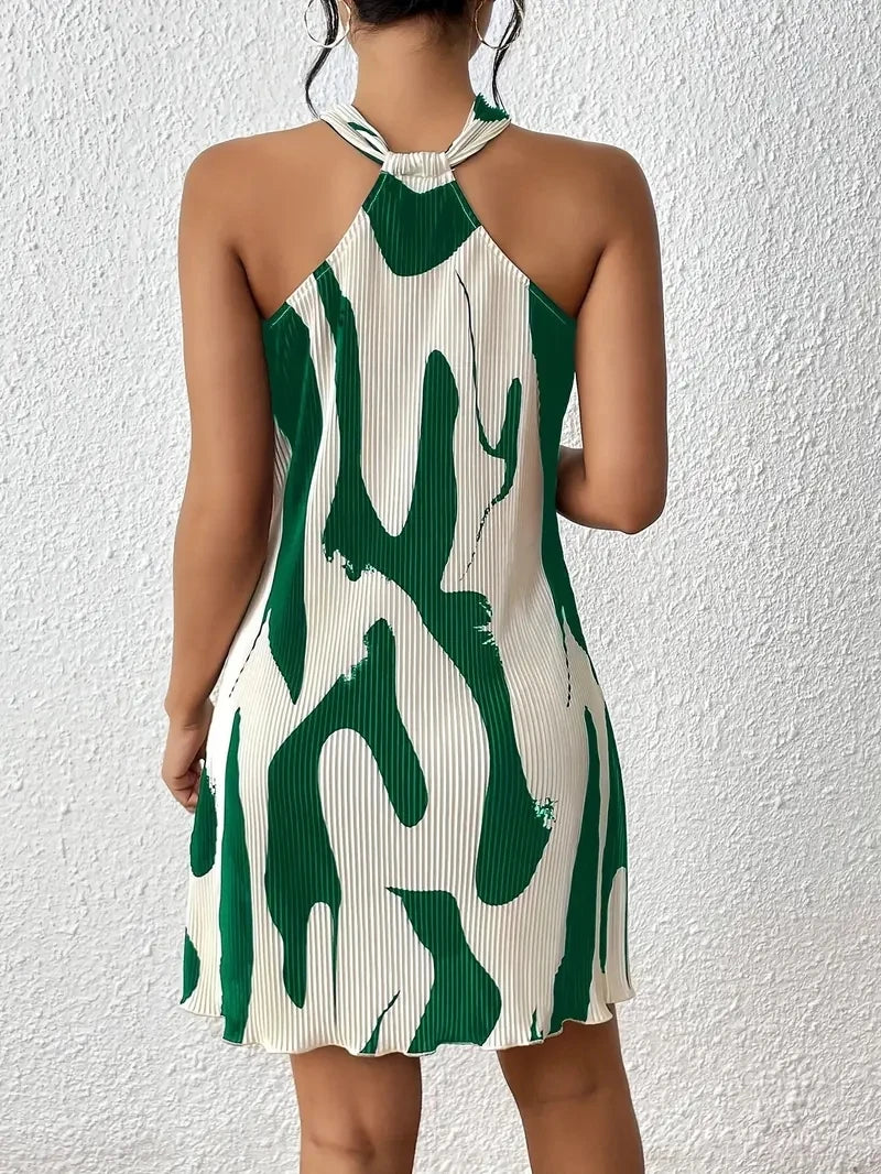 Nuevo vestido de mujer suelto con cordones y hombros desc...