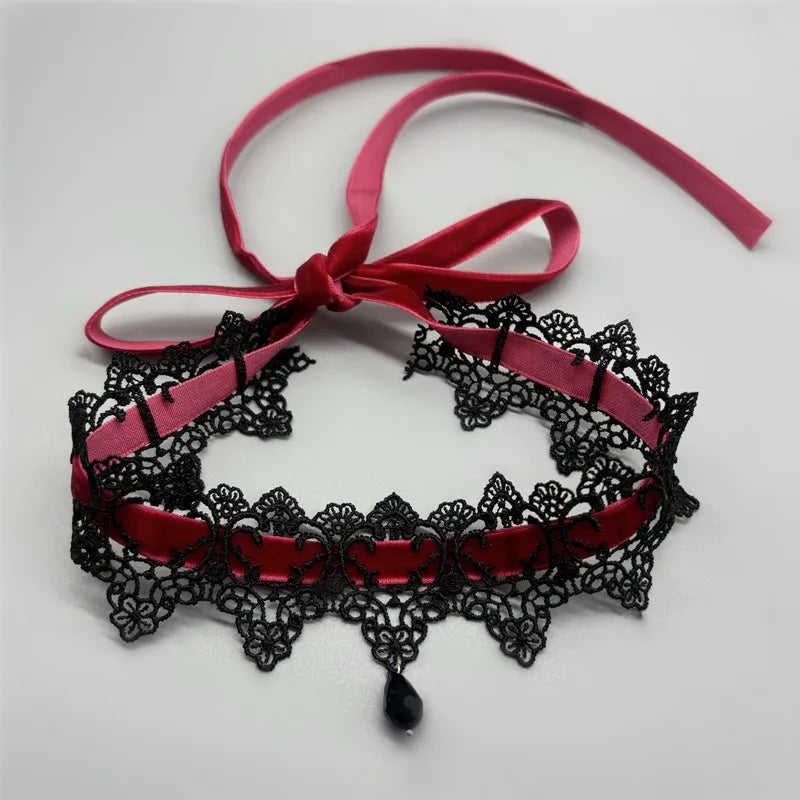 Nuevo collar de encaje sexy con flores para mujer 2026, g...