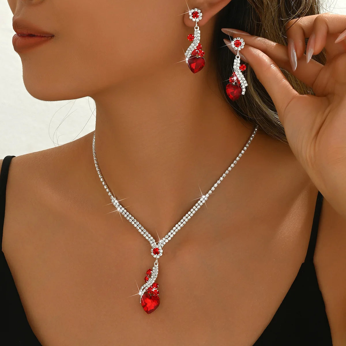 Conjunto de joyería Vintage elegante para mujer, collar c...