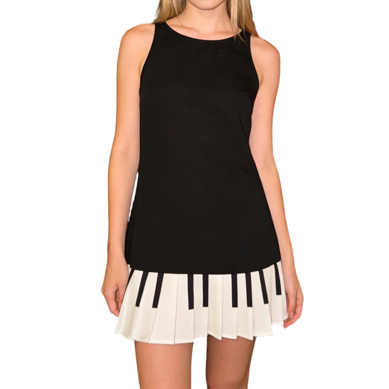 Vestido sin mangas para mujer, vestido ajustado plisado d...