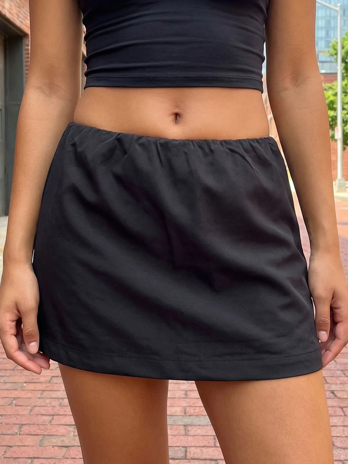Falda lápiz de cintura baja para mujer, falda ajustada, m...