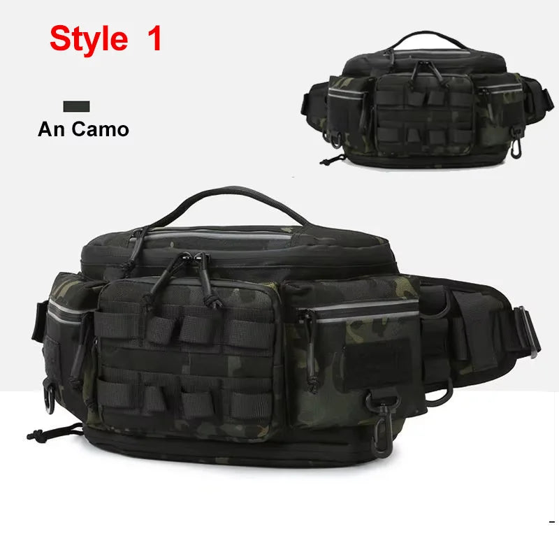 Riñonera para acampar, mochila de viaje para el pecho par...