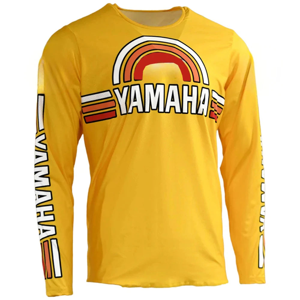 Camiseta Ciclismo Yamaha Manga Larga Hombre Amarillo 2026