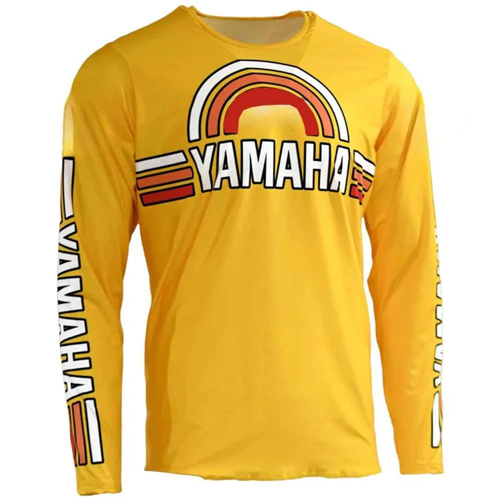 Camiseta Ciclismo Yamaha Manga Larga Hombre Amarillo 2026
