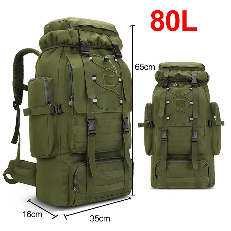 Mochila de senderismo y acampada de 130L, bolsa de equipa...