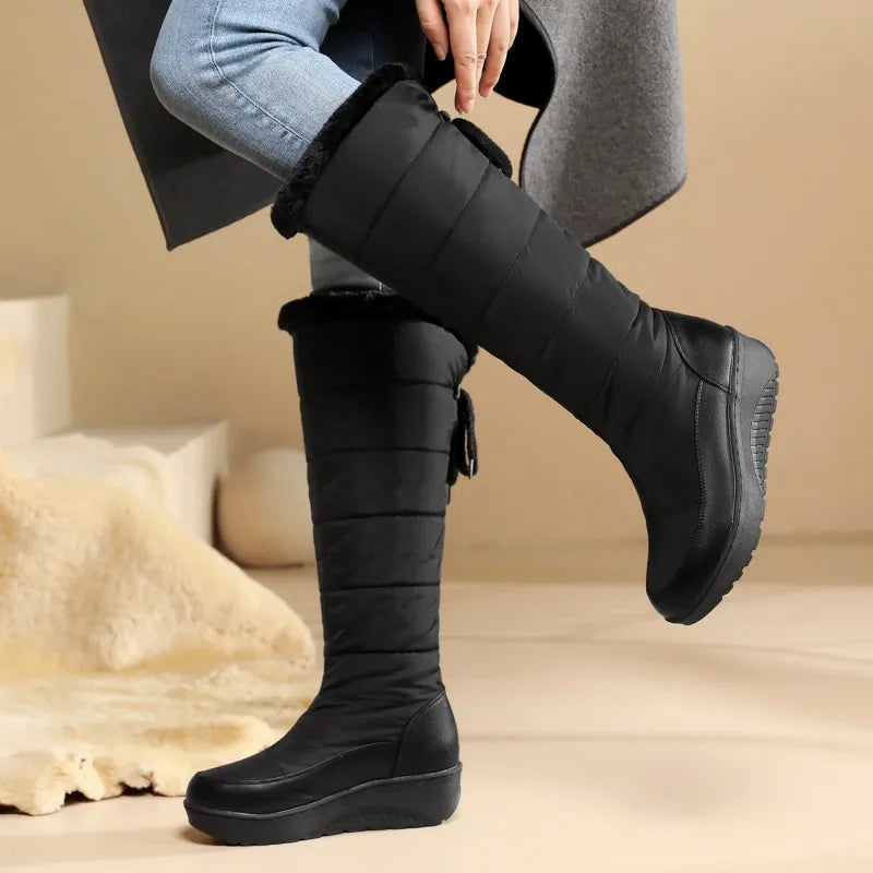 Zapatos de invierno impermeables para mujer, botas de nie...