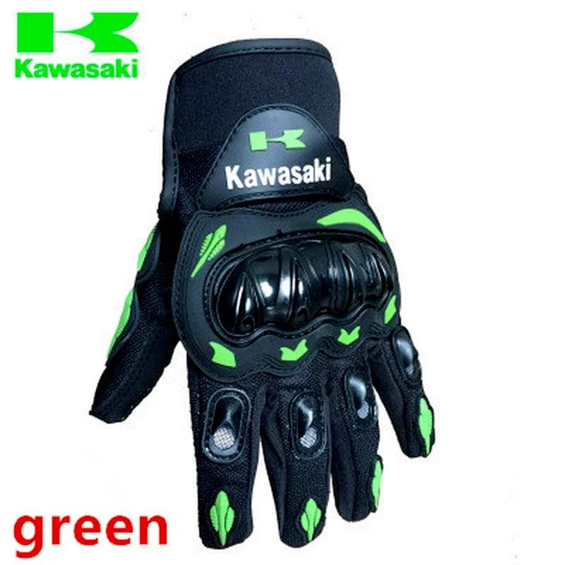 Guantes Kawasaki Dedo Completo Moto Off-Road Antideslizantes