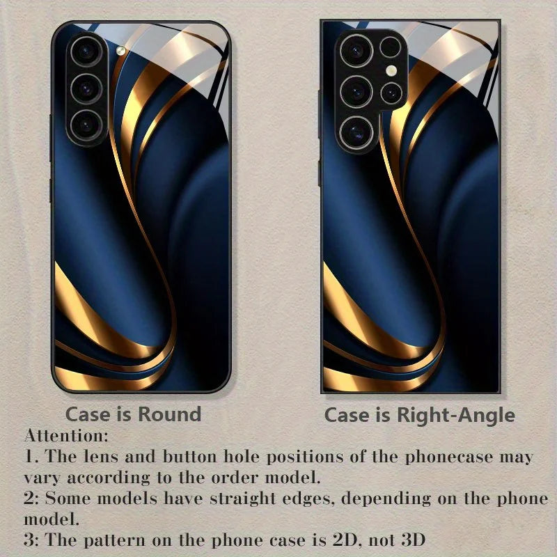 Transparent glass phone case with colorful tape pattern design, compatible with smartphones, by Corporación Turística.