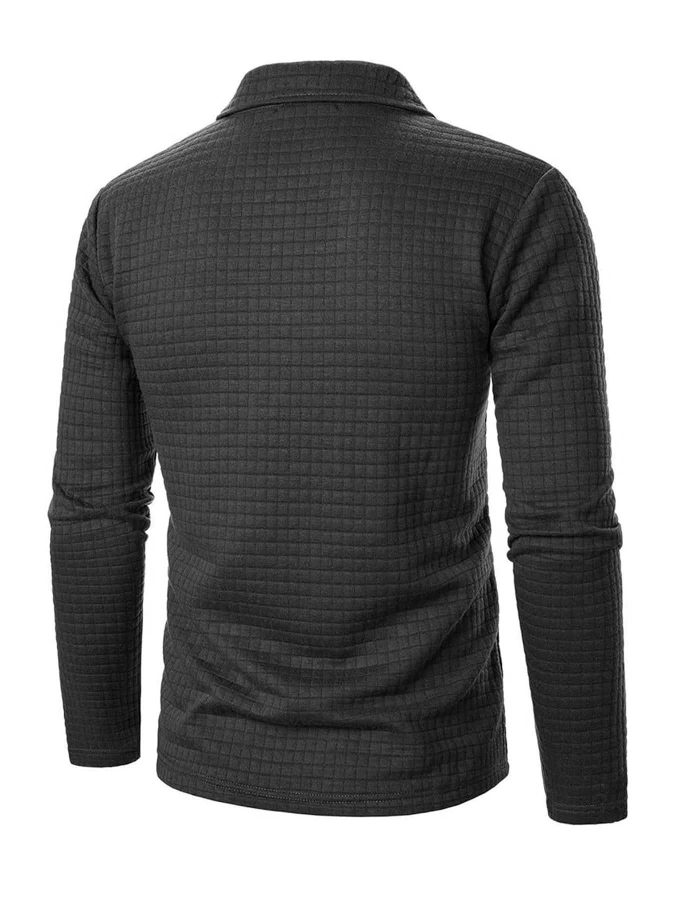 Jersey Jacquard Cuadros Primavera/Otoño Hombre Casual Textura Rejilla - Corporación Turística