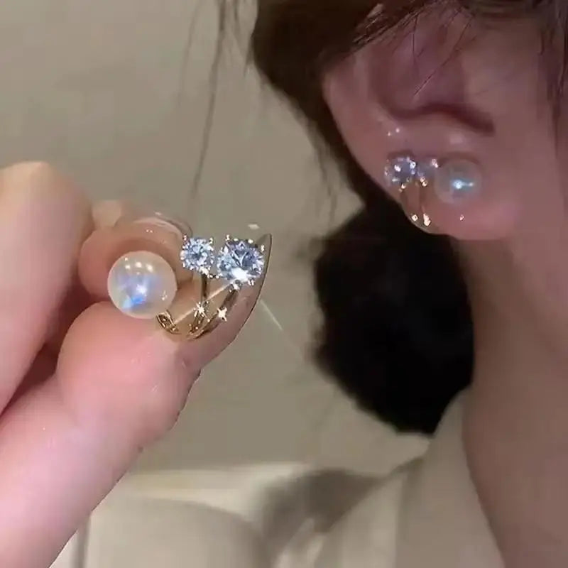 Pendientes colgantes de circonio de moda coreana para muj...