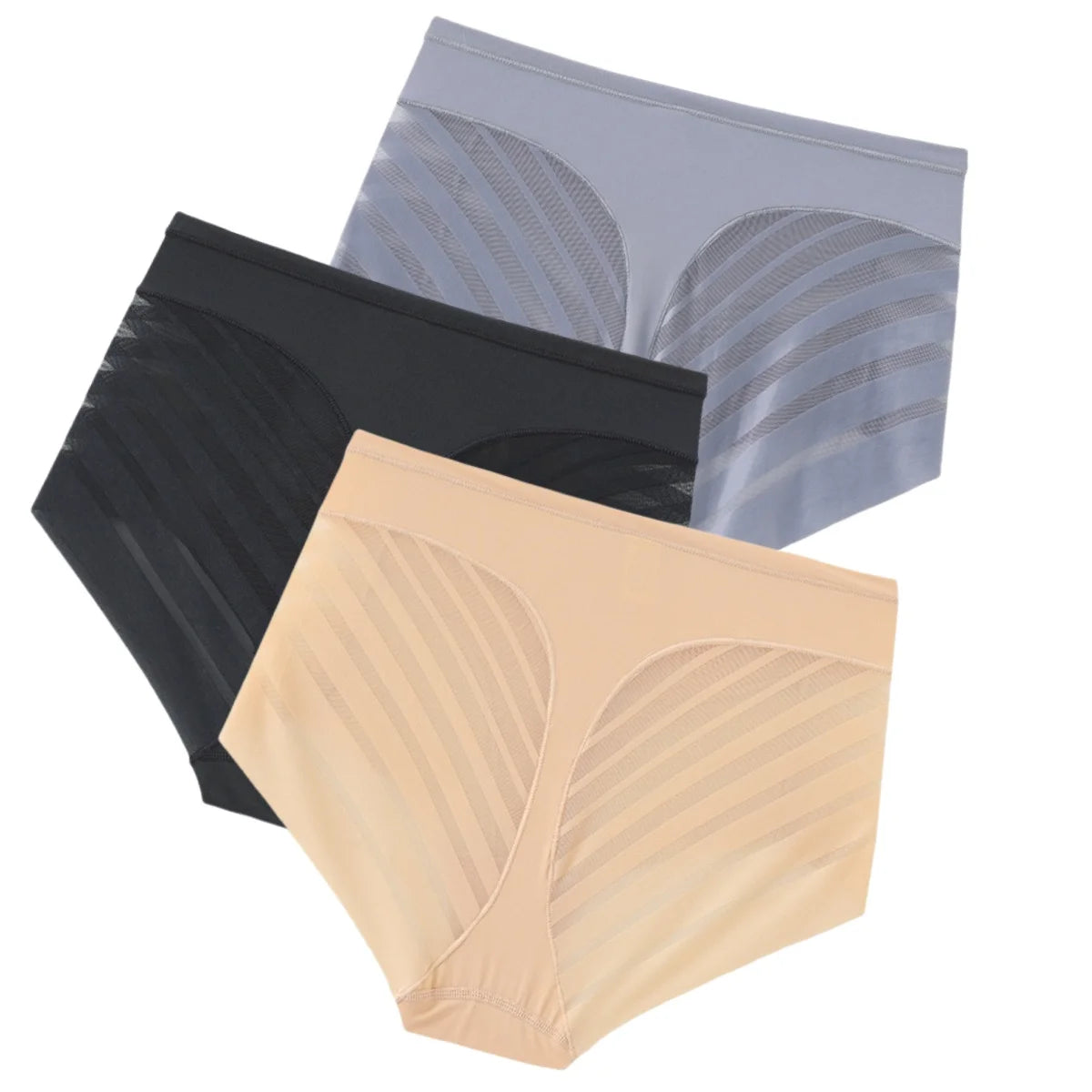 Three-piece medium waist shaping fajas set from Corporación Turística, showcasing comfortable, supportive body contouring garments.