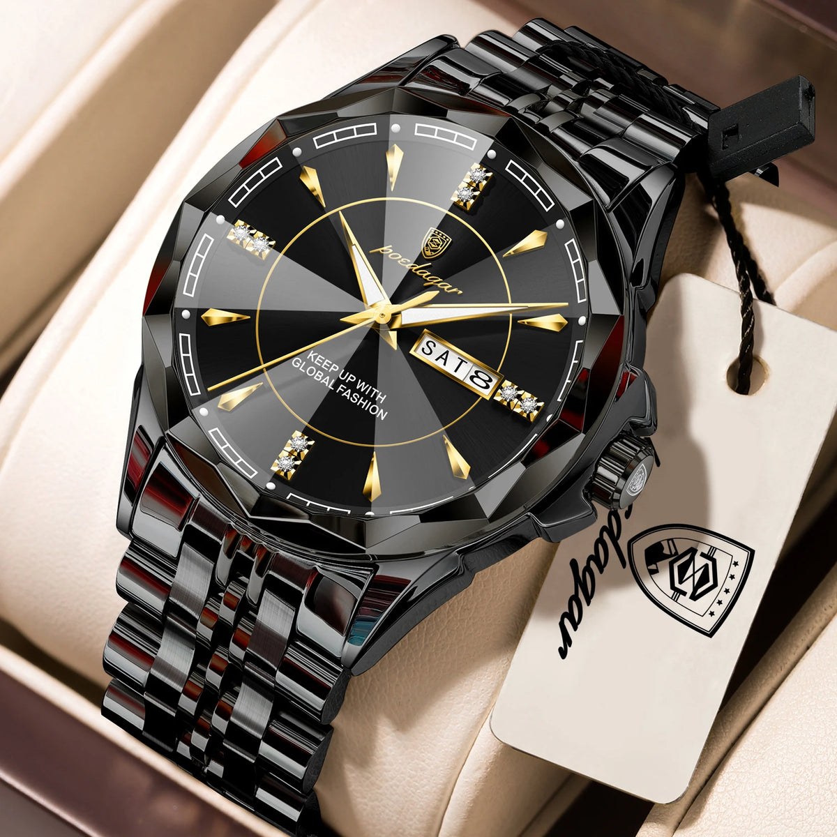 Reloj de Pulsera POEDAGAR para Hombre de Negocios, Resist...