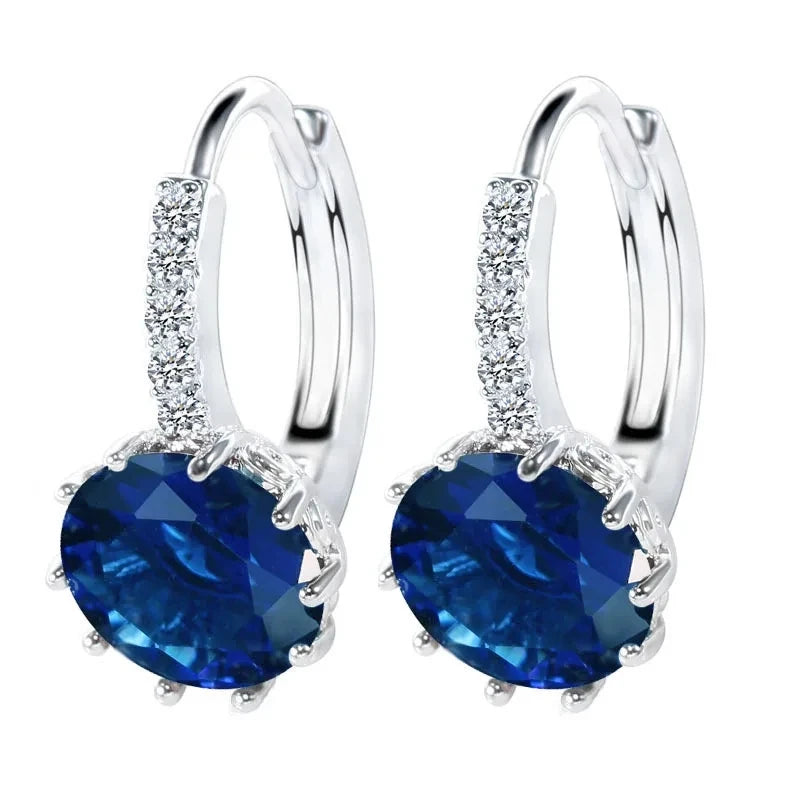 Pendientes de aro de plata 925 auténtica para mujer, comp...