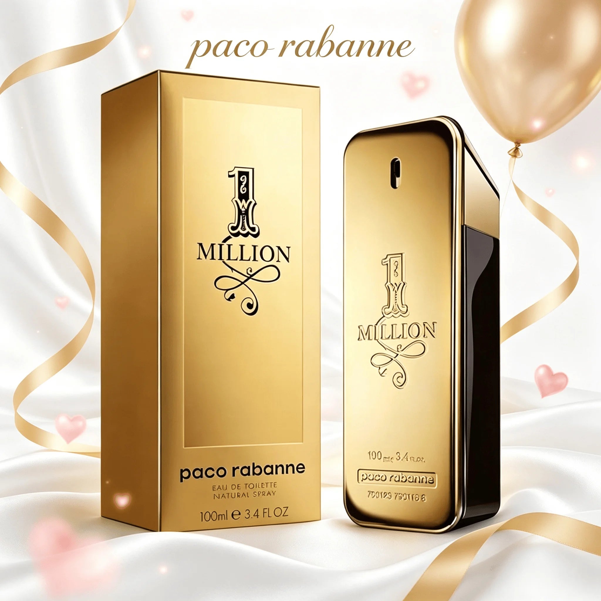 Paco Rabanne 1 Million Eau De Toilette Spray 100ml 3.4 Fl...