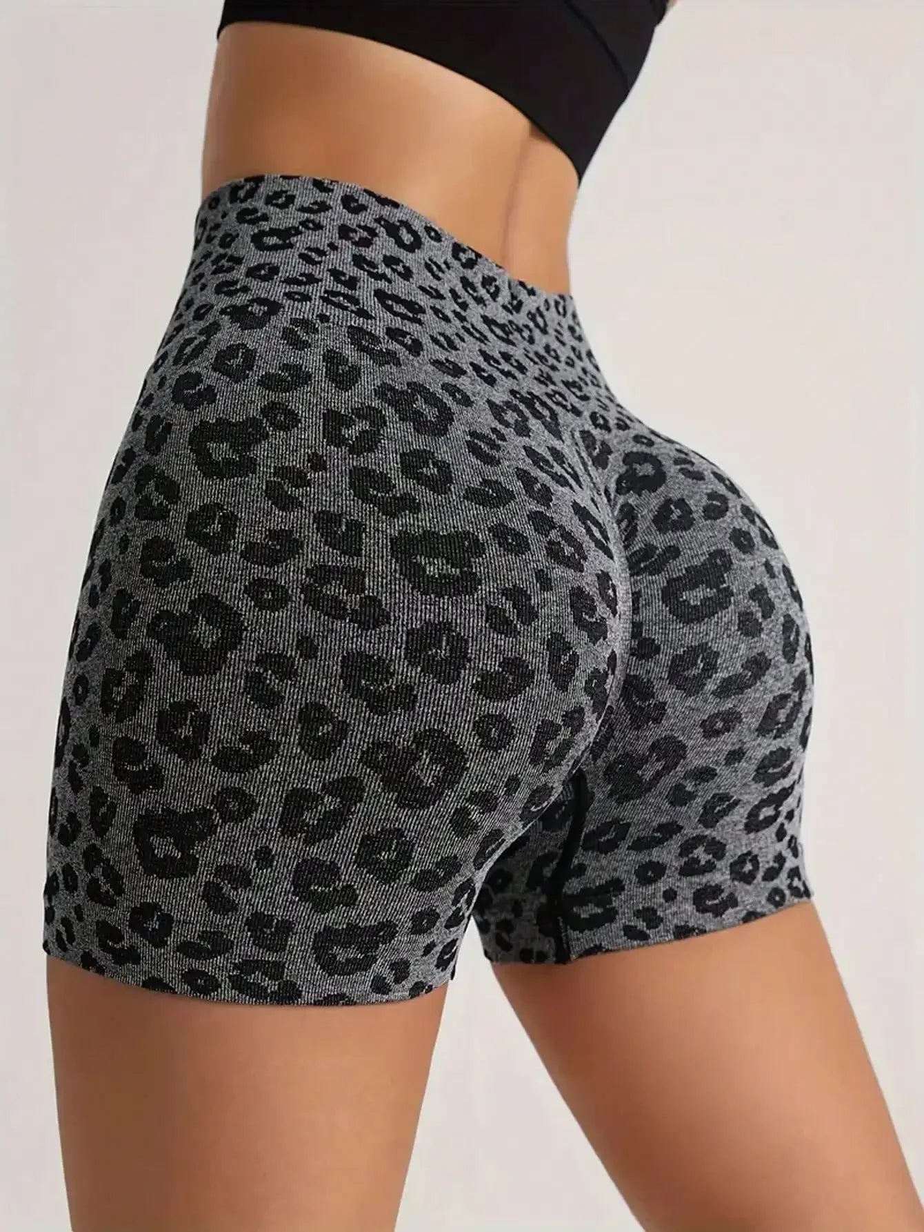 Shorts Deportivos de Mujer con Estampado de Leopardo, Con...