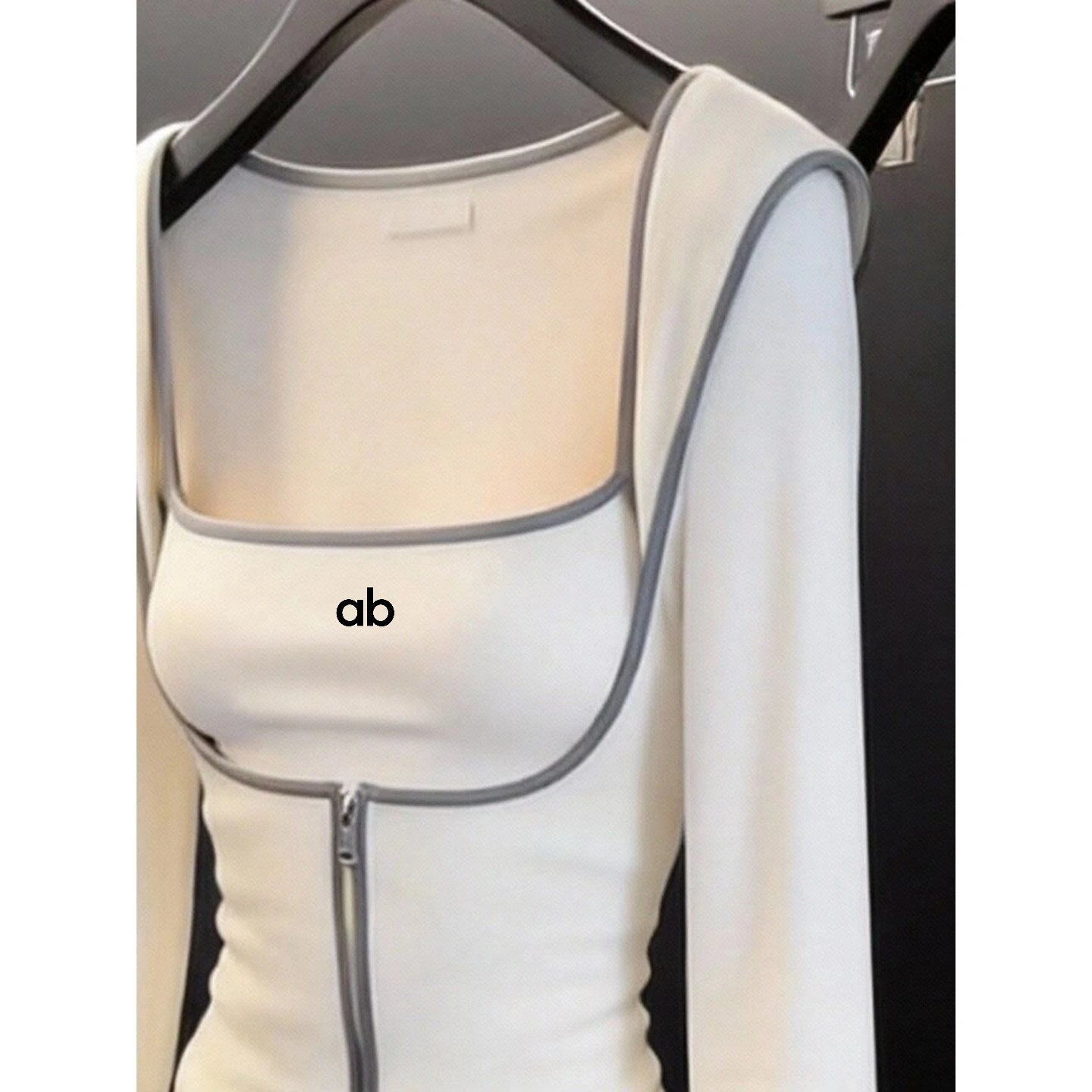 Conjunto de Yoga para Mujer de 2 Piezas: Cárdigan Blanco ...