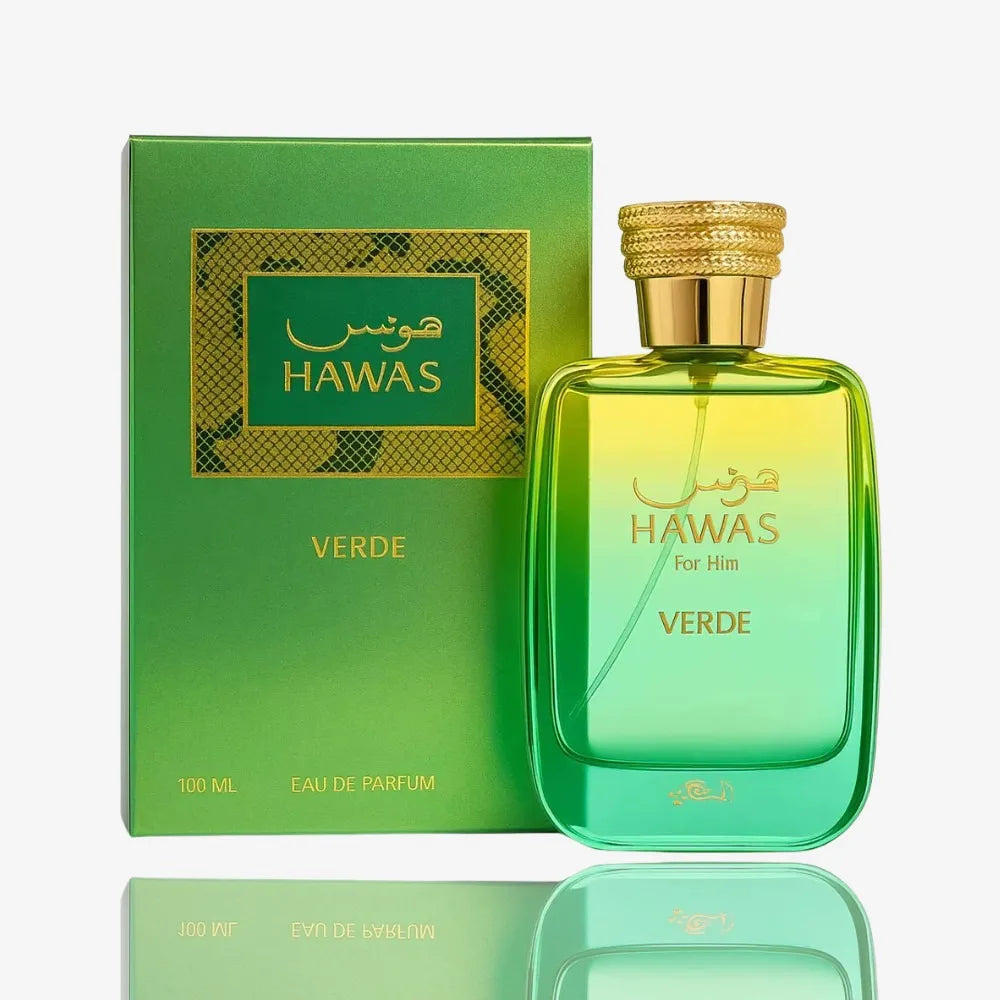 Rasasi Hawas Verde - Cítrico, Especiado Fresco, Aroma a C...
