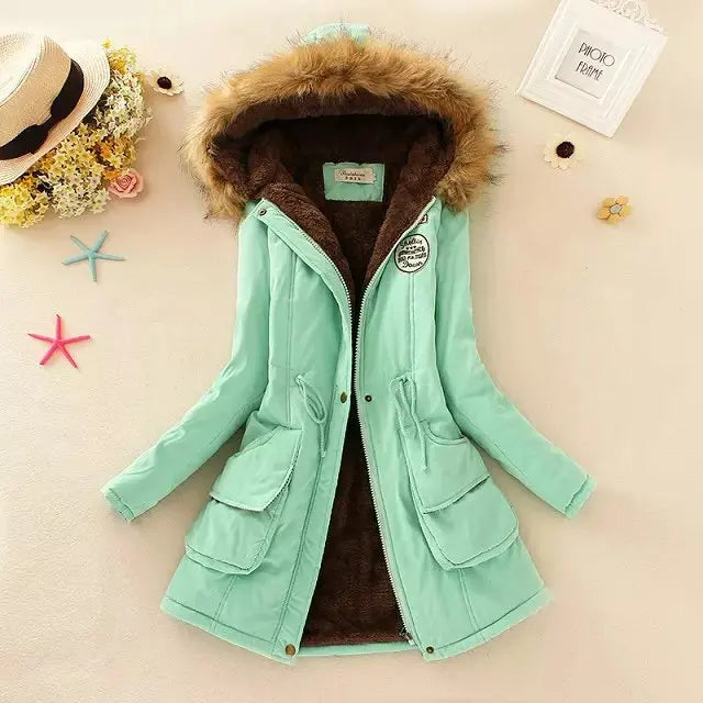 Chaqueta de algodón para mujer, Abrigo ajustado informal ...