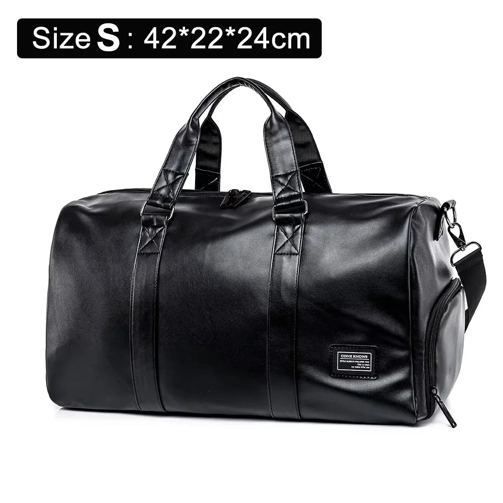 Bolsa de Gimnasio PU para Hombre, Bolso de Hombro Cruzado...