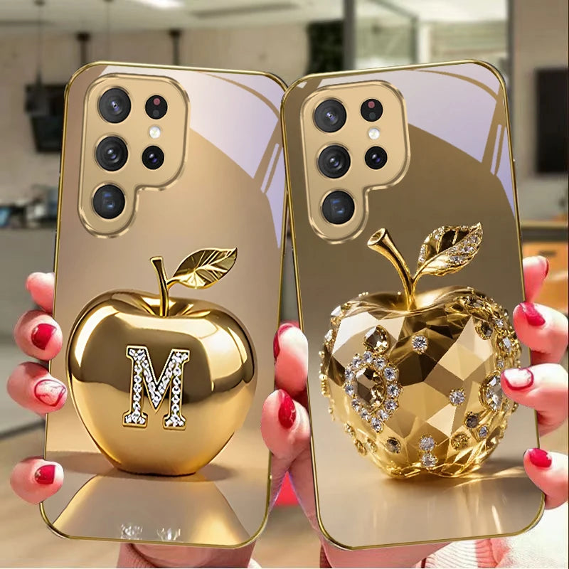 Golden dolphin phone case for Samsung Galaxy S20 FE, S21 Plus, S22, and S23 from Corporación Turística, featuring a detailed dolphin design.