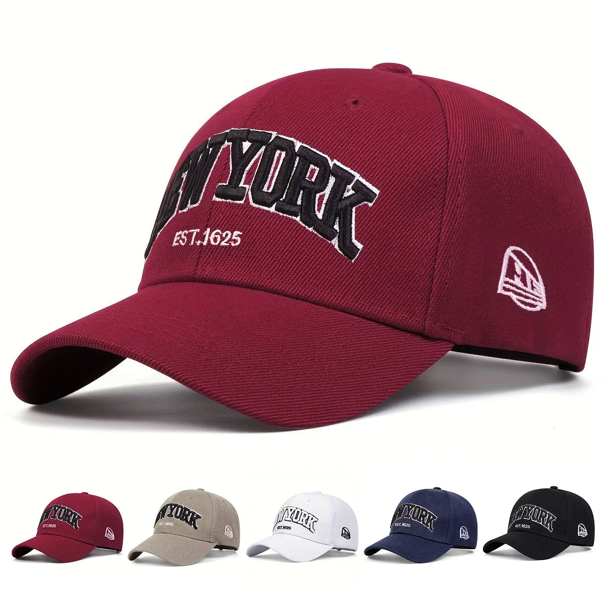 Gorra Béisbol NY Bordada Unisex Ajustable Primavera Otoño Sol - Corporación Turística
