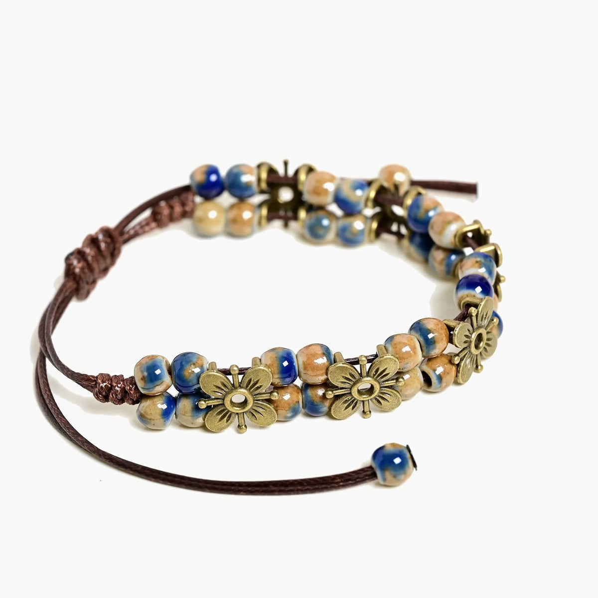 Pulsera de Cadena con Cuentas de Cerámica Hechas a Mano, ...