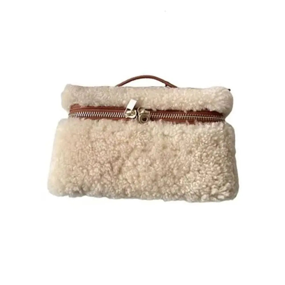 Bolso de mano de terciopelo de piel de cordero a la moda ...
