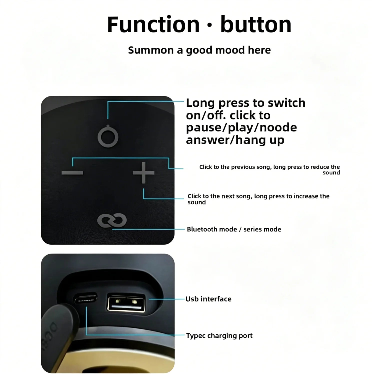 Altavoz Bluetooth Owl Mini Portátil Exterior Alexa Sonido HD