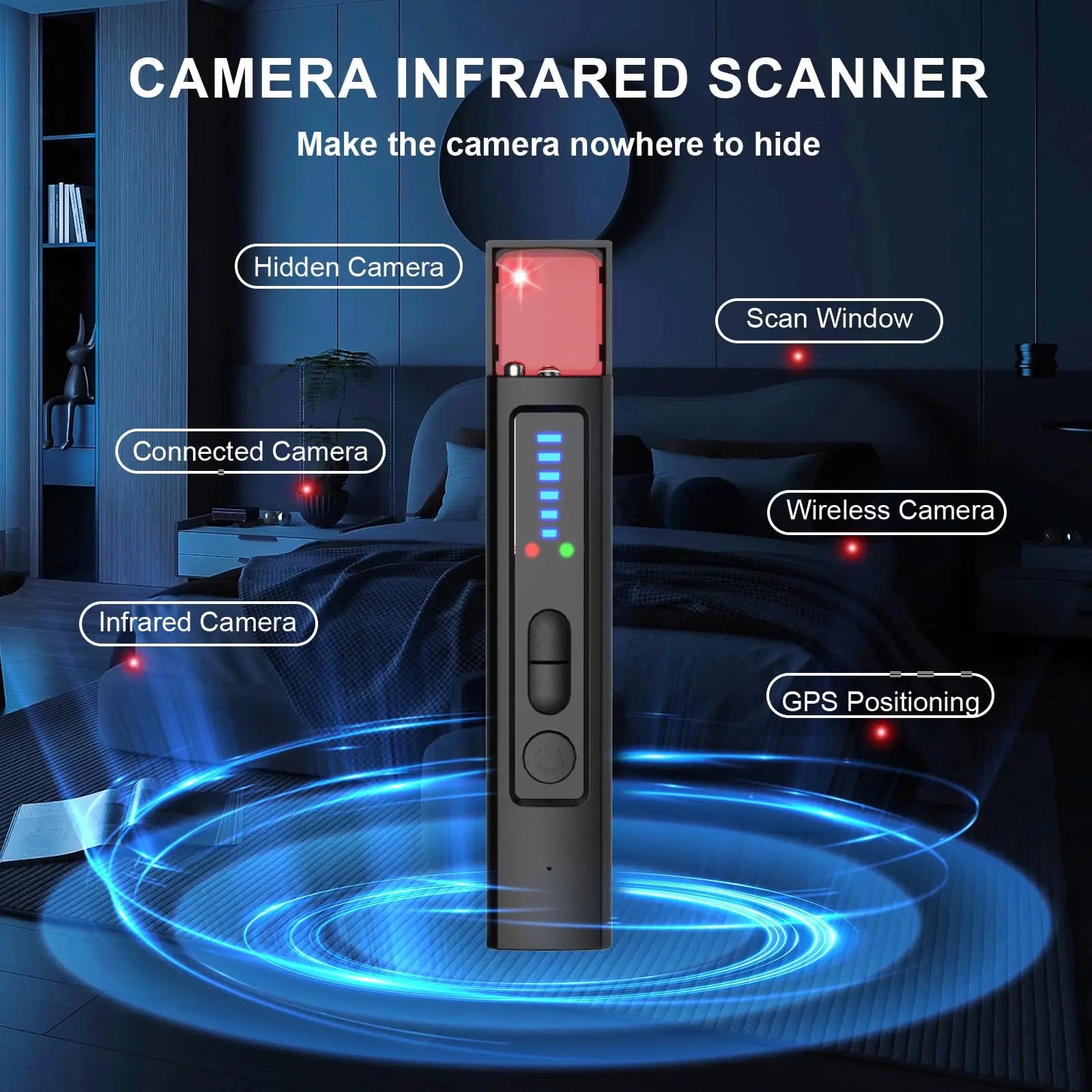 Detector Cámaras Ocultas oein 6 en 1 - Anti Espía Profesional