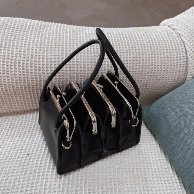 Bolsos de mano con Clips de concha multicapa para mujer, ...