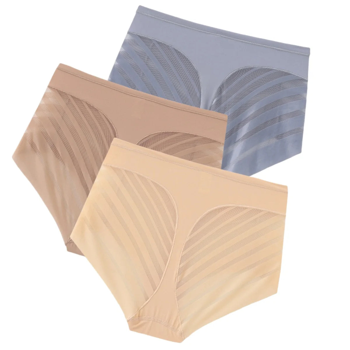 Set of three mid-torso shaping girdles by Corporación Turística, designed to provide waist compression and support.