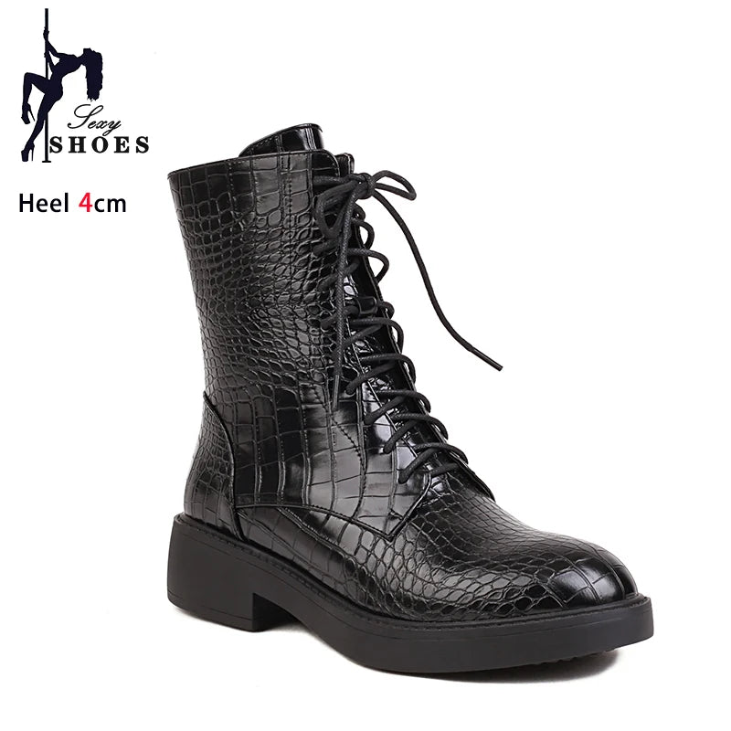 Nuevas Botas para mujer con cremallera lateral, Botas cor...