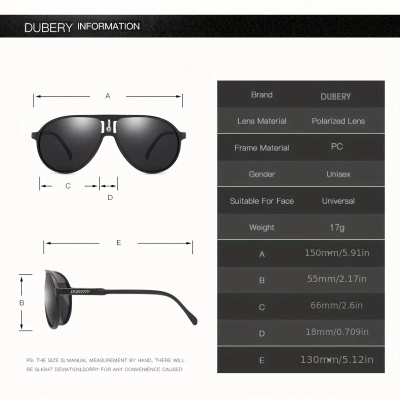 DUBERY Gafas de sol polarizadas con protección UV400 para...