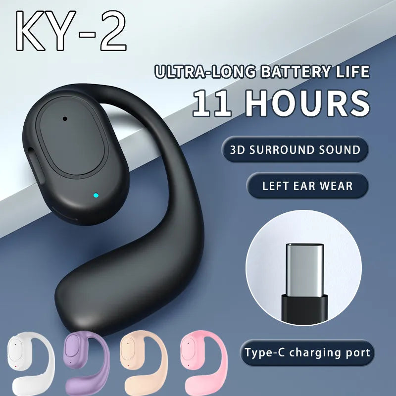 Auriculares Bluetooth Ky2 Gancho Oreja HiFi - Sonido Inmersivo Deportivo