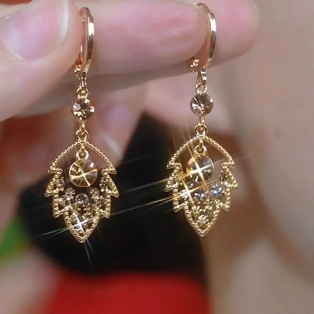 Nuevos exquisitos pendientes colgantes de cristal de circ...