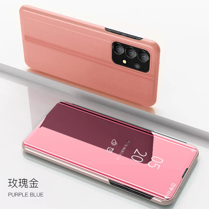 Luxury protective phone case for Samsung Galaxy A14, A34, and A54 5G with 3D mirror design by Corporación Turística.