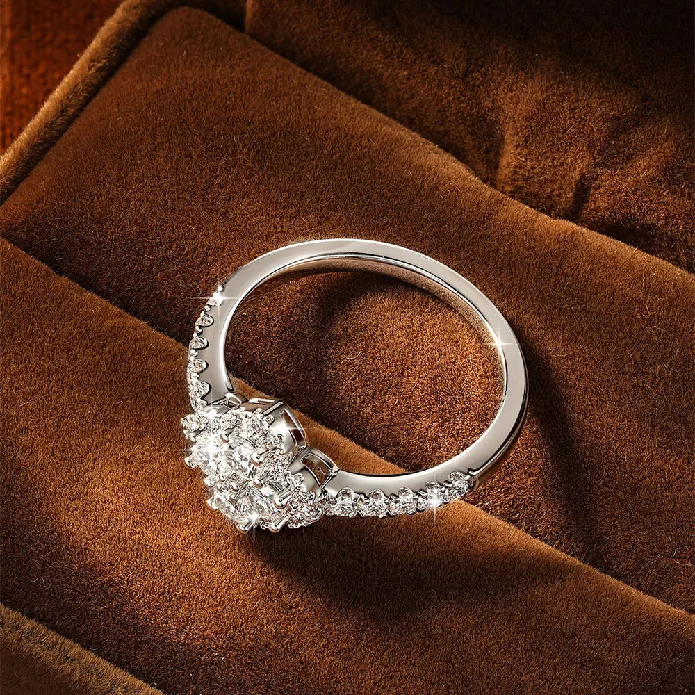 Anillo Abestecom Clásico con Diseño Floral, Exquisito Ani...