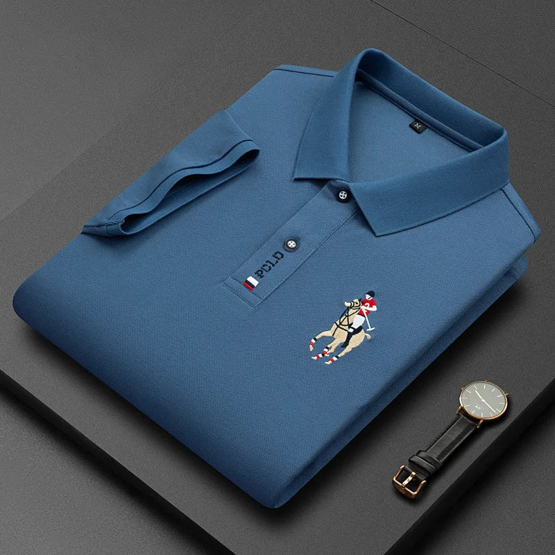Polo Bordado Algodón Hombre 4XL: Informal y Transpirable