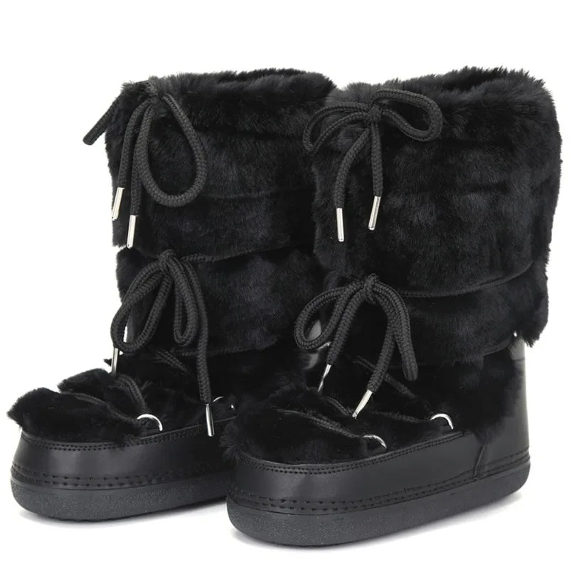 Botas de nieve de gama alta para Mujer, zapatos de invier...