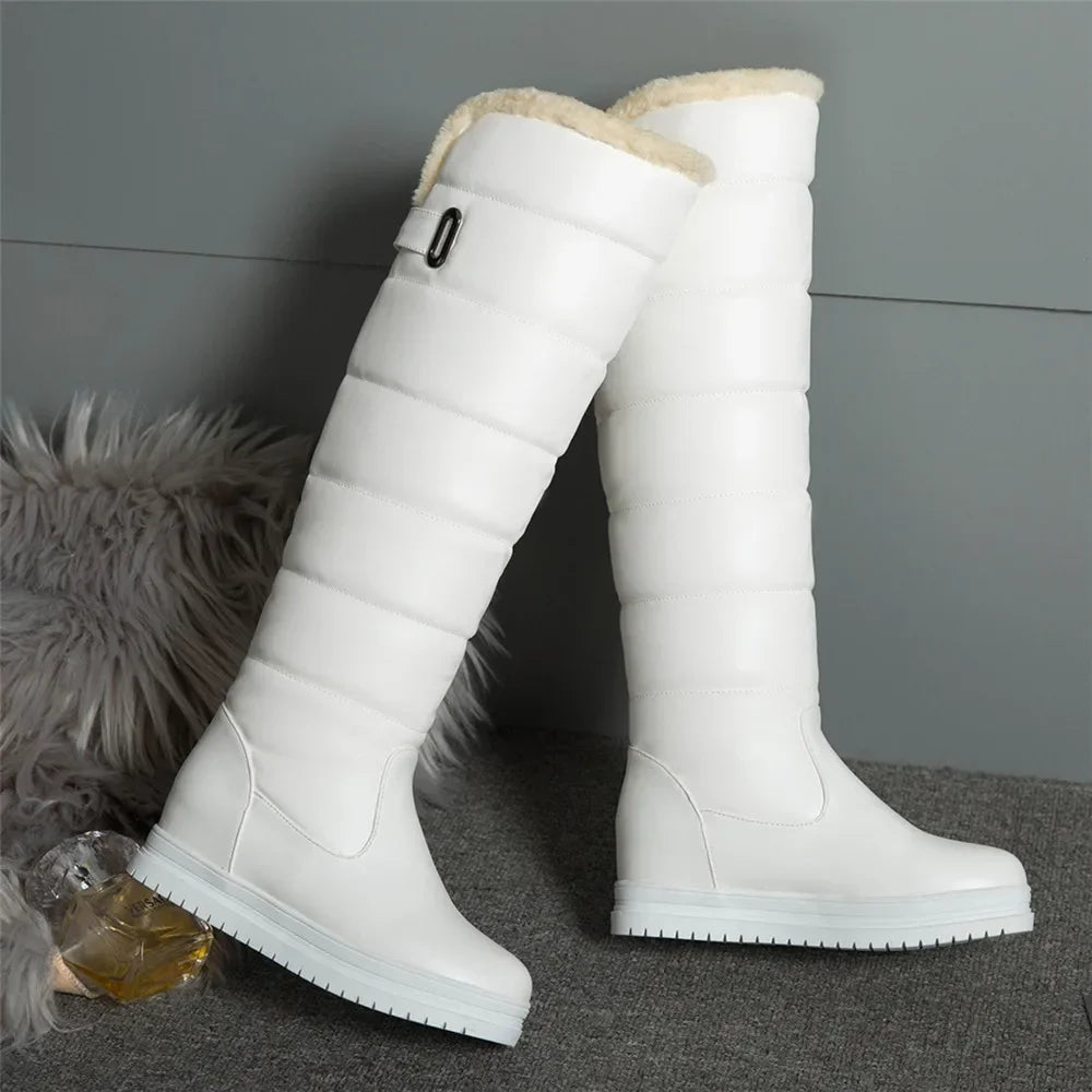 Botas de nieve blancas y rosas cálidas para Mujer, zapato...