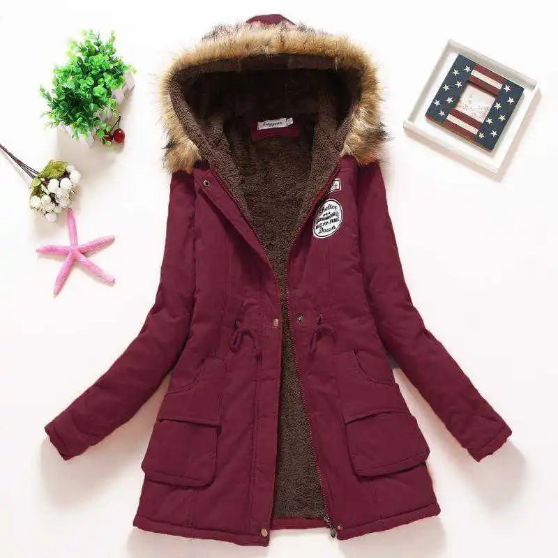 Chaqueta de algodón para mujer, Abrigo ajustado informal ...