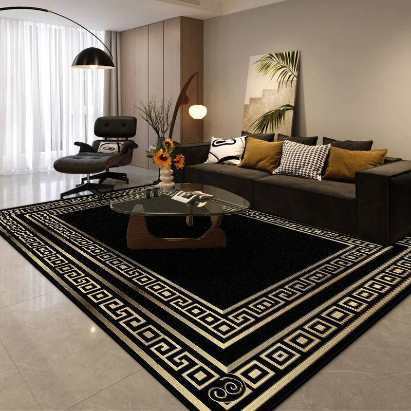 Alfombra de estilo moderno, decoración ligera de lujo par...