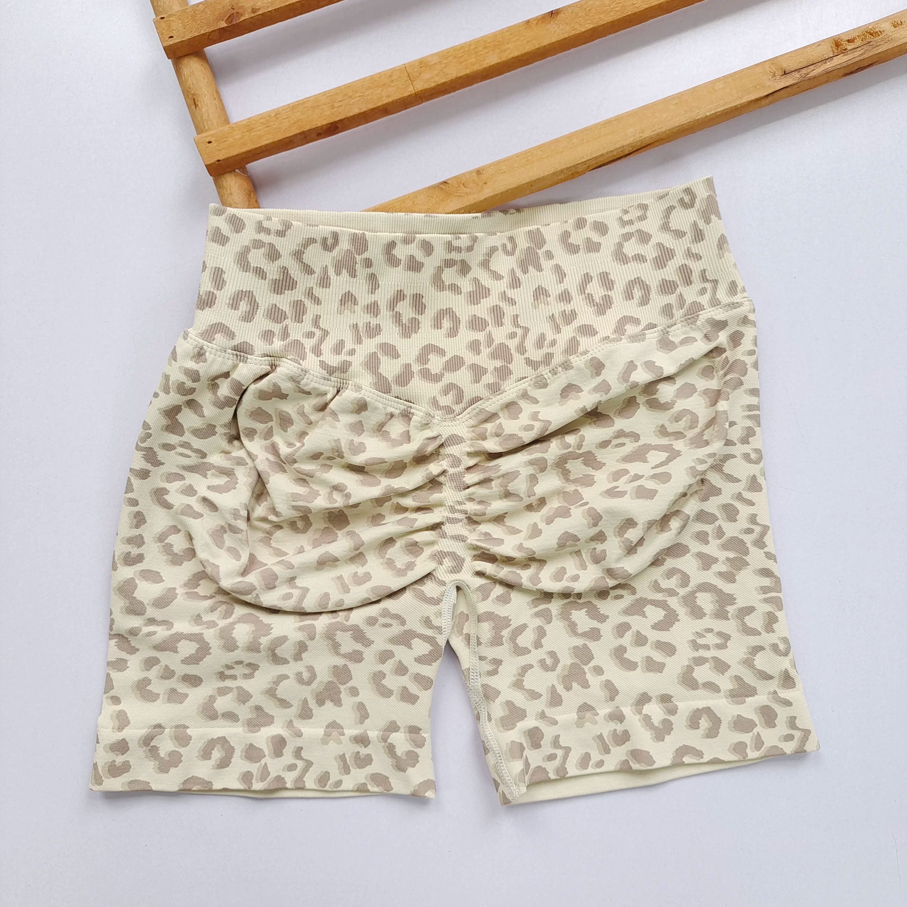 Shorts Deportivos de Cintura Alta con Estampado de Leopar...