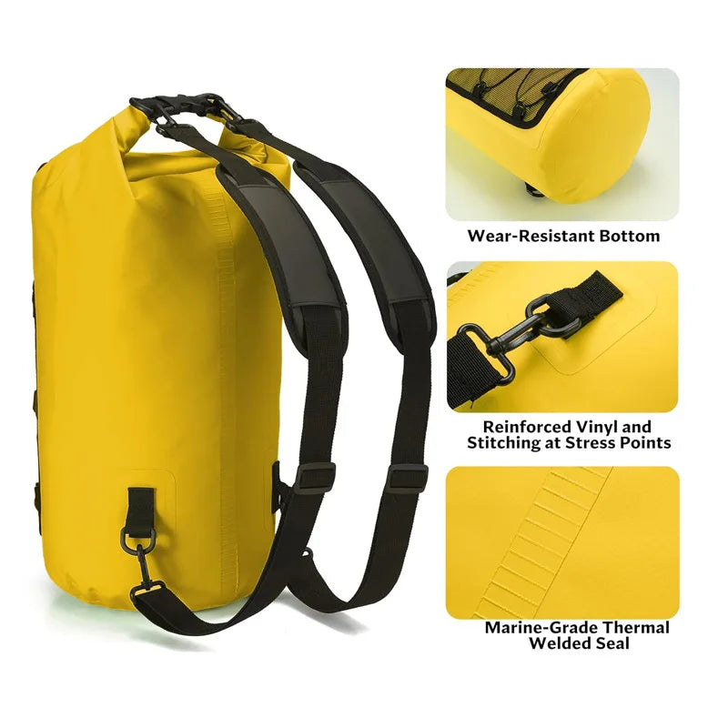 Bolsa seca flotante de 40L para kayak, natación, playa, i...
