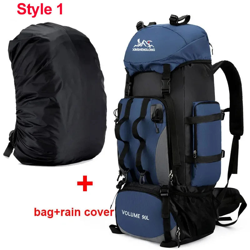 Mochila impermeable de 90L para hombre, bolsa de gran cap...